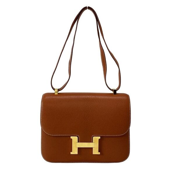 Hermes Constance 25 Brick Gold Hardware Shoulder Bag - Picture 1 of 16